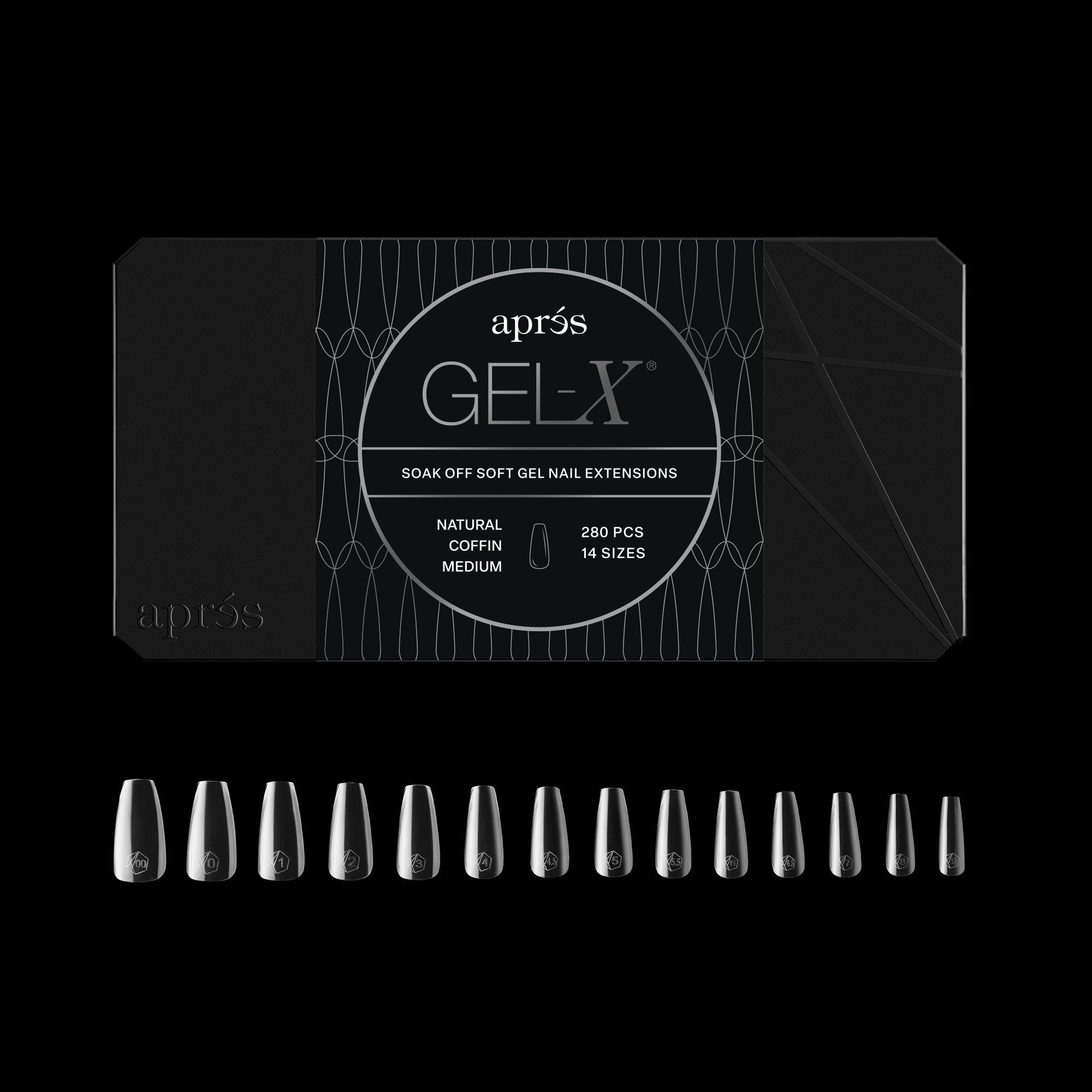 Gel-X® ナチュラル コフィン ミディアム (280pcs) – Aprés Nail - Japan
