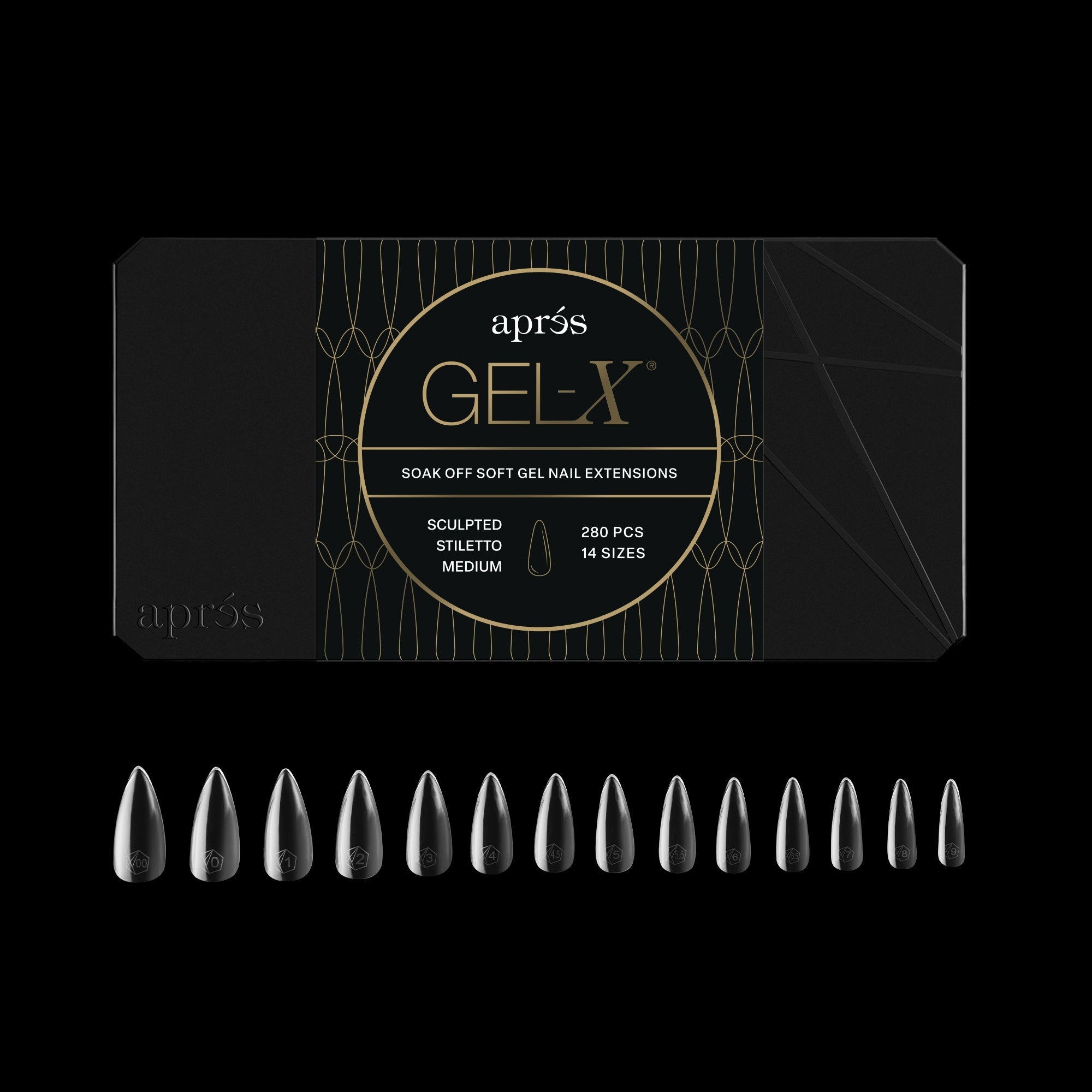 Gel-X® スカルプテッド スティレット ミディアム (280pcs) – Aprés