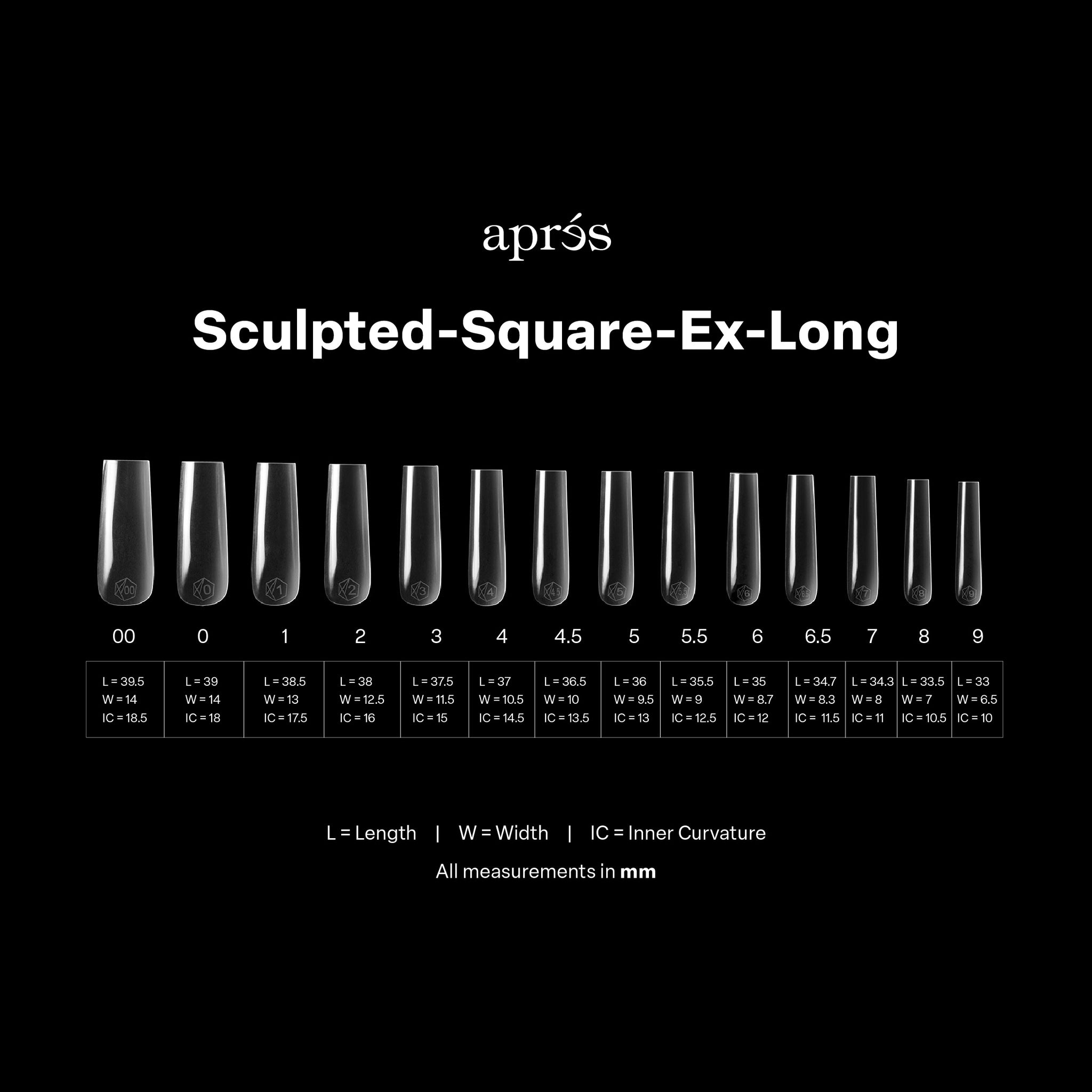 Gel-X® スカルプテッド スクエア XL (168pcs) – Aprés Nail - Japan