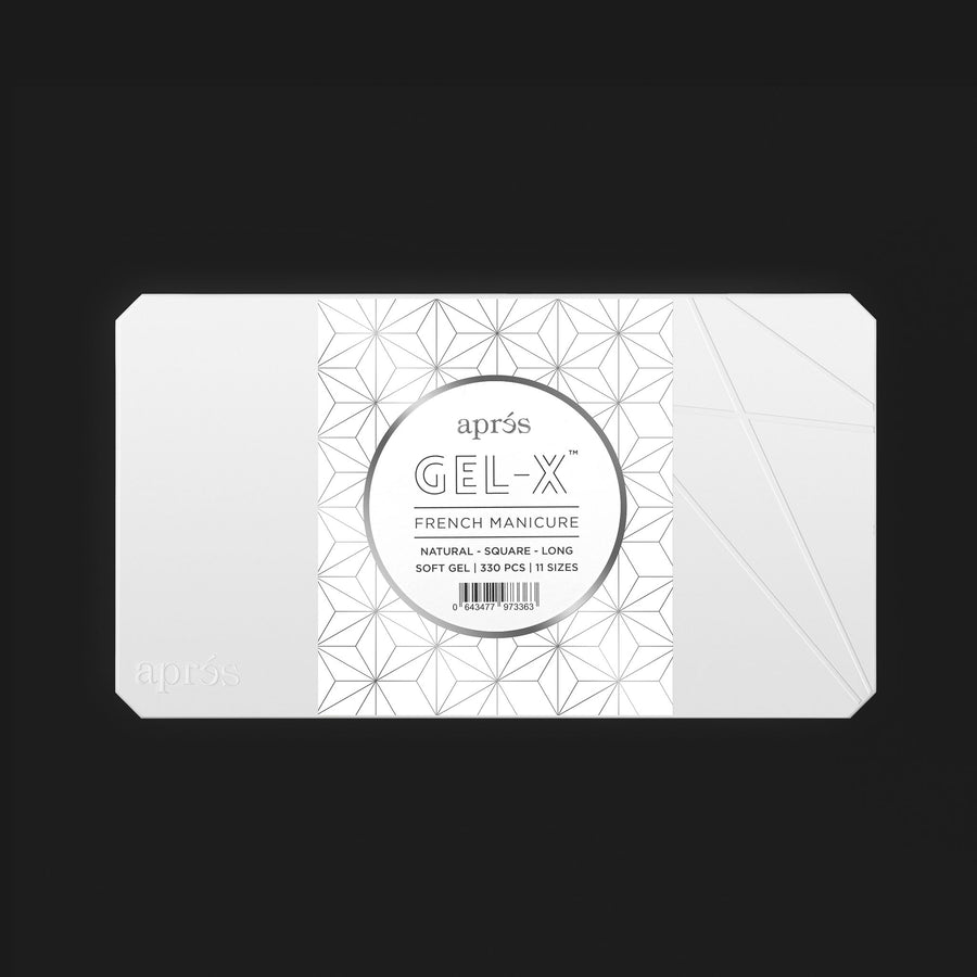 Gel-X™フレンチジェル チップ-ナチュラルスクエアロング
